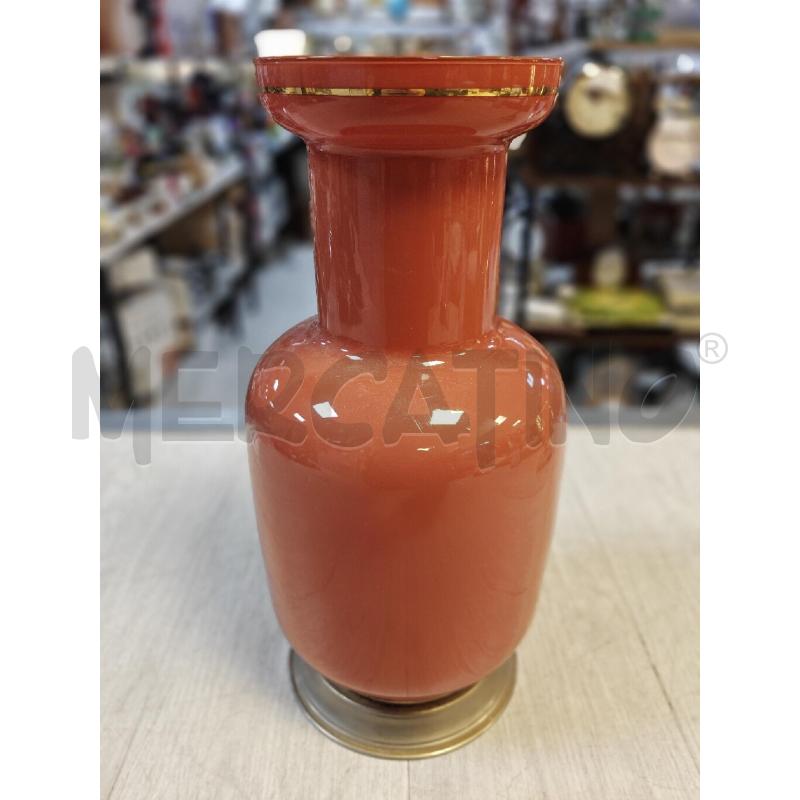 VASO VETRO ROSSO BASE ARG | Mercatino dell'Usato Ciampino 3