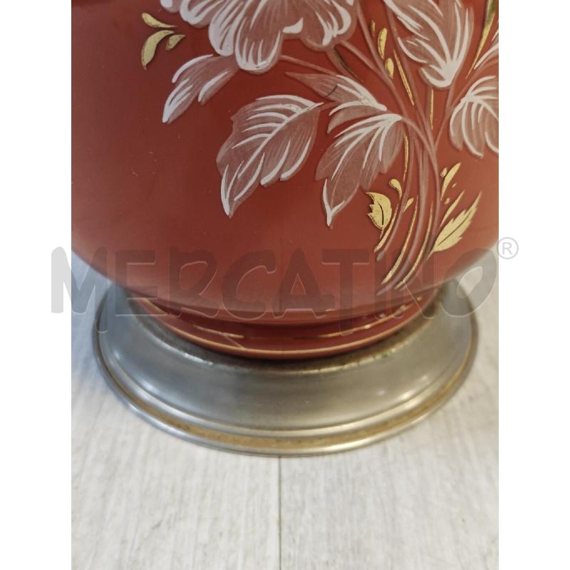 VASO VETRO ROSSO BASE ARG | Mercatino dell'Usato Ciampino 4