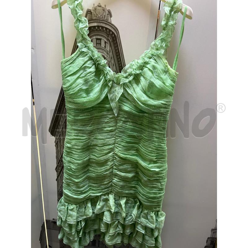 VESTITO CON COPRISPALLE LUISA SPAGNOLI VERDE IN SETA | Mercatino dell'Usato Ciampino 1