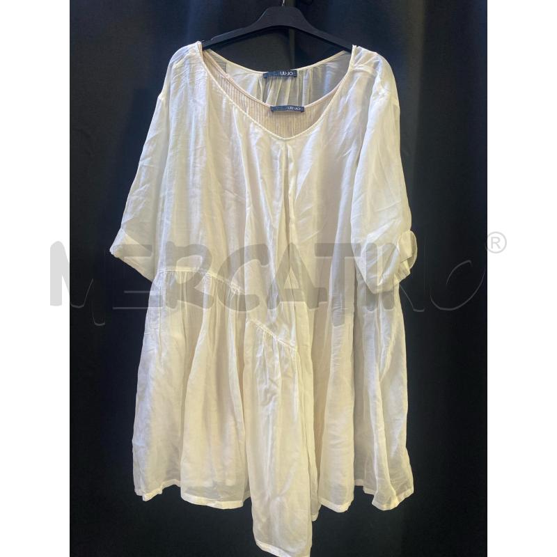 VESTITO DONNA/BLUSA LIU JO BIANCO TRASP+CANOTTA SOTTO | Mercatino dell'Usato Ciampino 1