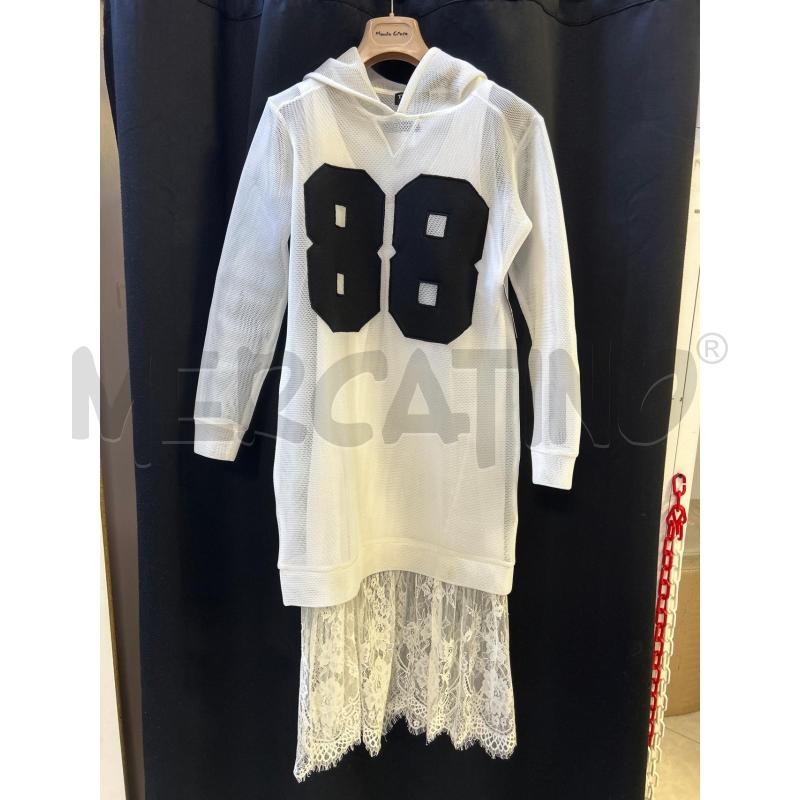 VESTITO DONNA/FELPA TWINSET BIANCO SOPRA A RETE BIANCO  | Mercatino dell'Usato Ciampino 1