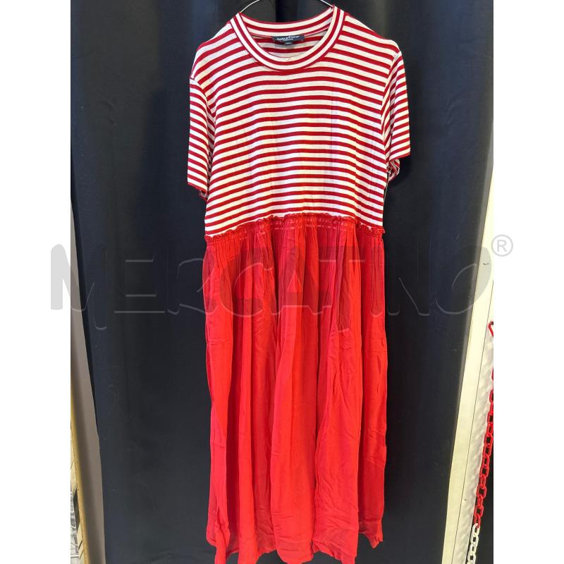 VESTITO DONNA ADELE FADO ROSSO STR BIANCHE SOPRA | Mercatino dell'Usato Ciampino 1