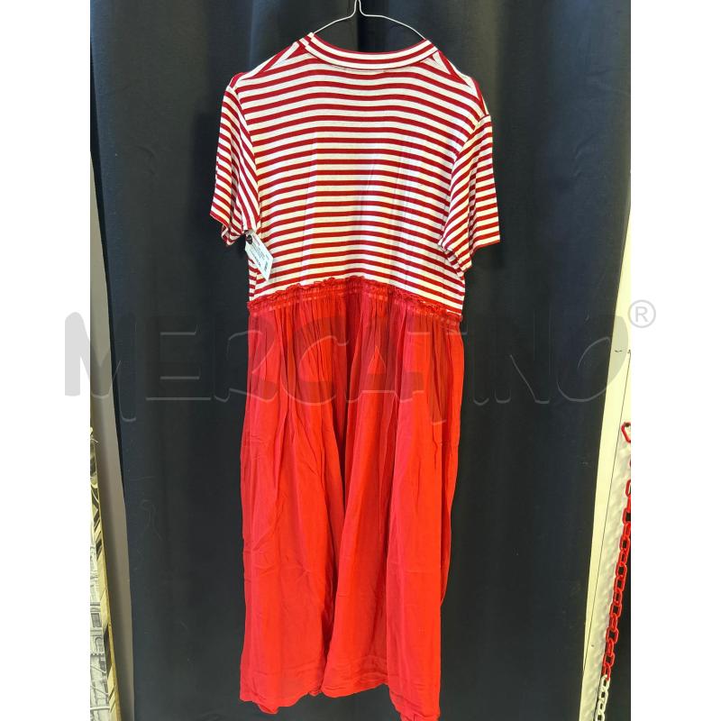 VESTITO DONNA ADELE FADO ROSSO STR BIANCHE SOPRA | Mercatino dell'Usato Ciampino 3