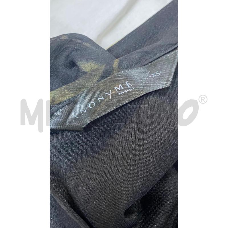 VESTITO DONNA ANONYME NERO FIORI FOGLIE LUNGO | Mercatino dell'Usato Ciampino 3