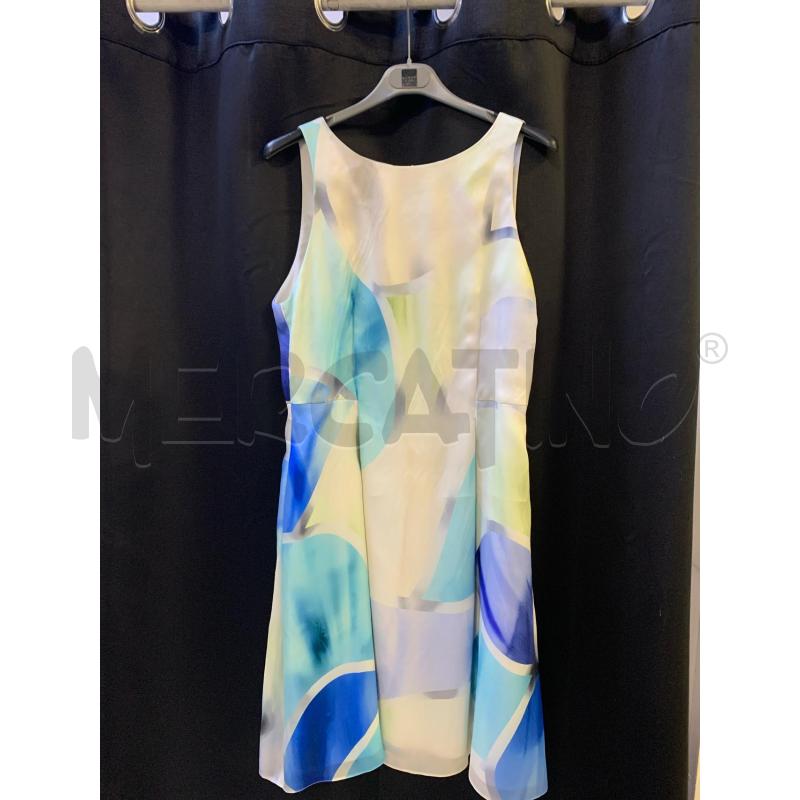 VESTITO DONNA ARMANI SETA FANT BEIGE BLU VERDE | Mercatino dell'Usato Ciampino 1