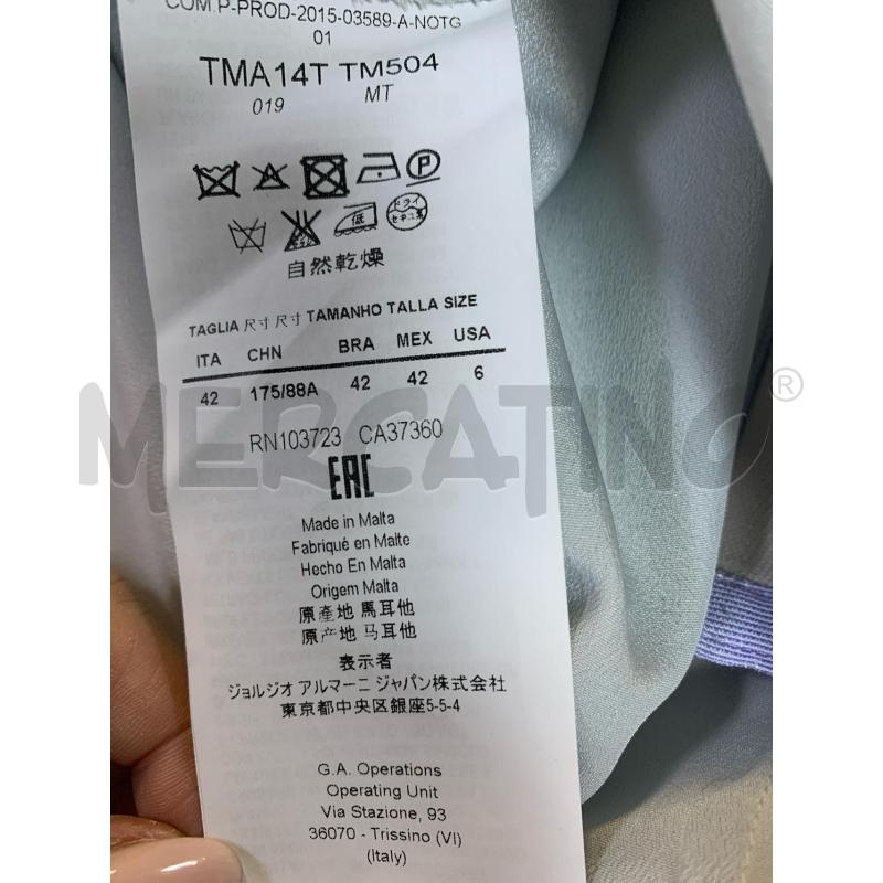 VESTITO DONNA ARMANI SETA FANT BEIGE BLU VERDE | Mercatino dell'Usato Ciampino 4