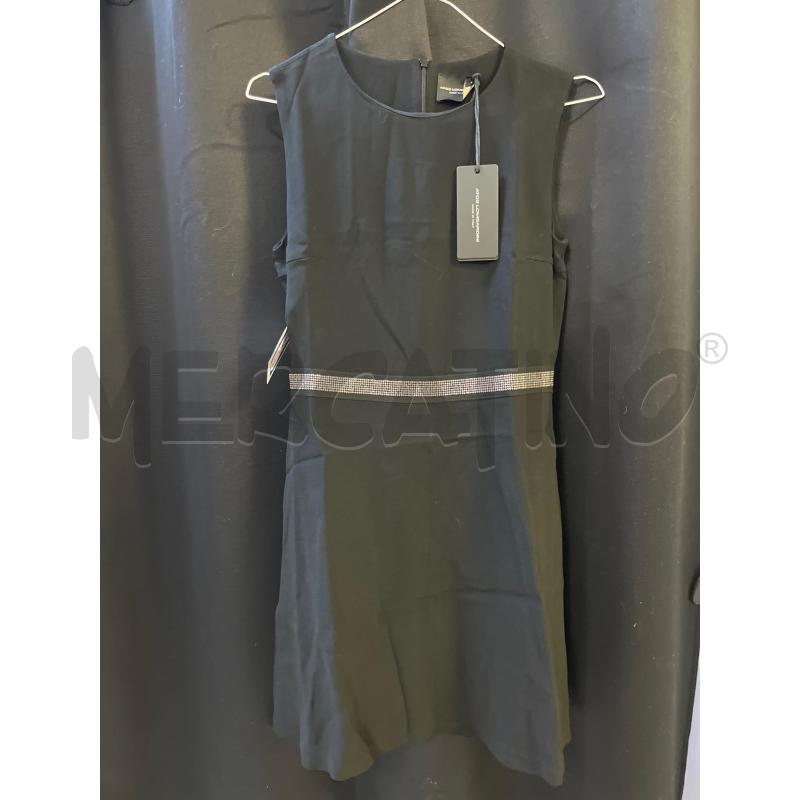 VESTITO DONNA ATOS LOMBARDINI NERO STR BORCHIE CENTRALE NUOVO | Mercatino dell'Usato Ciampino 1