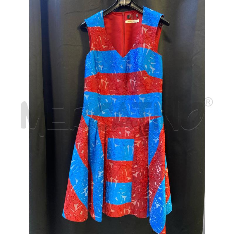 VESTITO DONNA BOUTIQUE CELESTE ROSSO RICAMO | Mercatino dell'Usato Ciampino 1