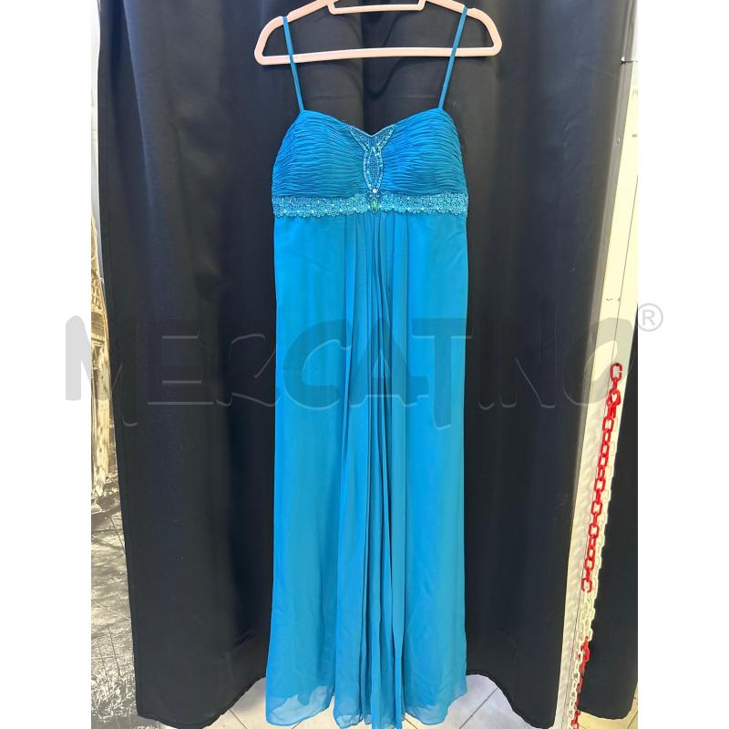VESTITO DONNA CELESTE LUNGO ELEGANTE  | Mercatino dell'Usato Ciampino 1