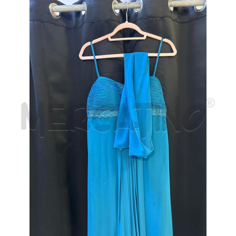 VESTITO DONNA CELESTE LUNGO ELEGANTE  | Mercatino dell'Usato Ciampino 2