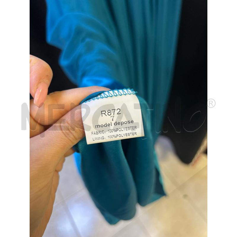 VESTITO DONNA CELESTE LUNGO ELEGANTE  | Mercatino dell'Usato Ciampino 4