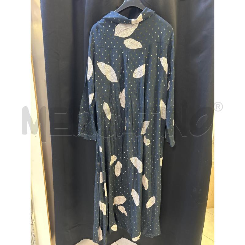 VESTITO DONNA CETTINA BUCCA BLU FOGLIE BIANCHE ROSSE PALL DOR | Mercatino dell'Usato Ciampino 3