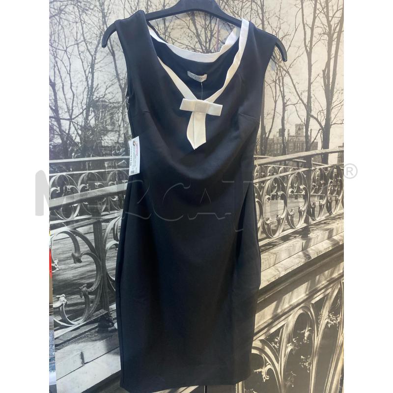 VESTITO DONNA CITY GODDESS NERO COLLO BIANCO NUOVO | Mercatino dell'Usato Ciampino 1