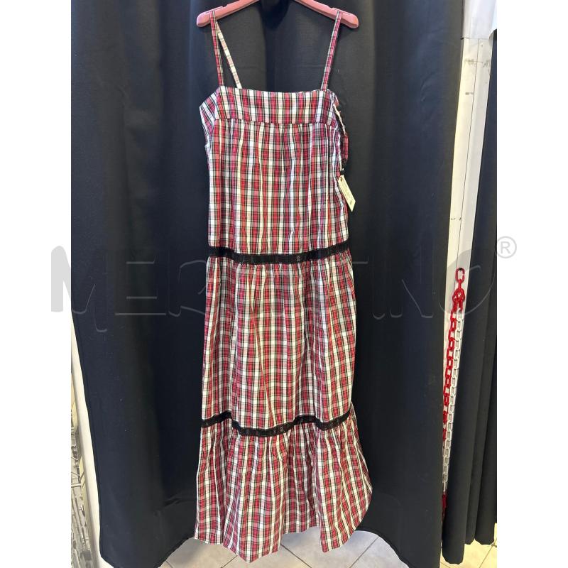 VESTITO DONNA CRISTINA TARONI SEPTEMBRE QUADRETTI ROSSI BIANCHI NERI  | Mercatino dell'Usato Ciampino 1