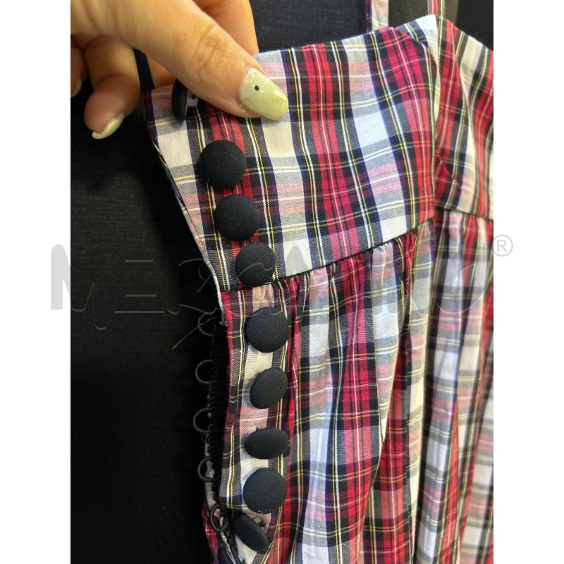 VESTITO DONNA CRISTINA TARONI SEPTEMBRE QUADRETTI ROSSI BIANCHI NERI  | Mercatino dell'Usato Ciampino 4
