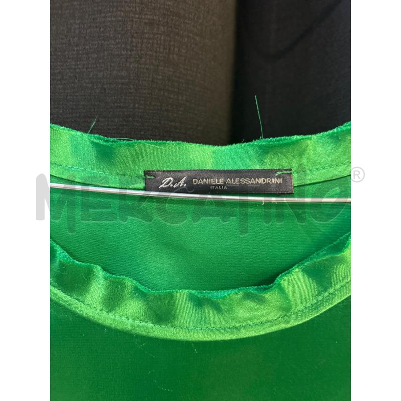 VESTITO DONNA DANIELE ALESSANDRINI VERDE SOTTO RICAMO | Mercatino dell'Usato Ciampino 2