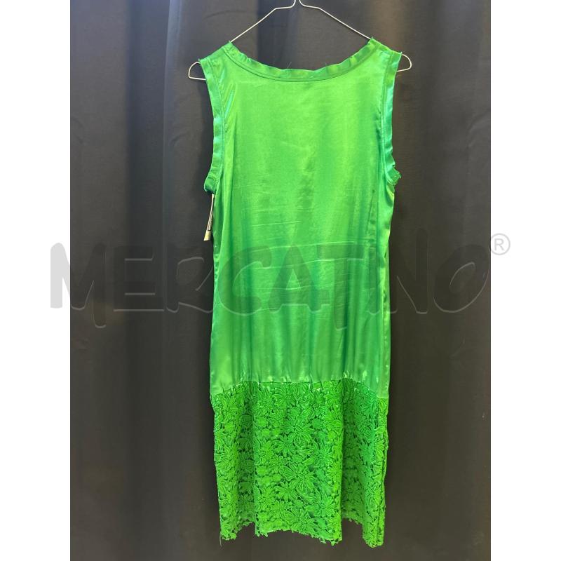 VESTITO DONNA DANIELE ALESSANDRINI VERDE SOTTO RICAMO | Mercatino dell'Usato Ciampino 3