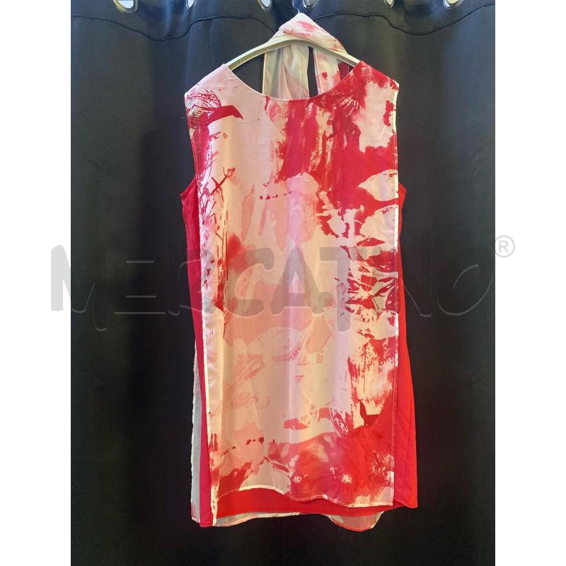 VESTITO DONNA DIANA GALLESI ROSA BIANCO+SCIARPINA | Mercatino dell'Usato Ciampino 3