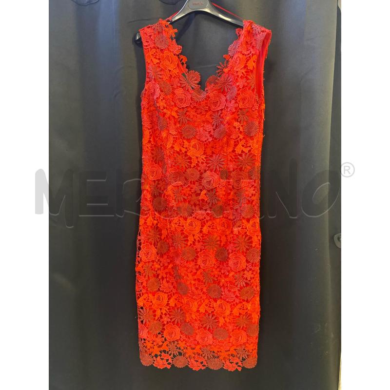 VESTITO DONNA DIANA GALLESI ROSSO RICAMO  | Mercatino dell'Usato Ciampino 1