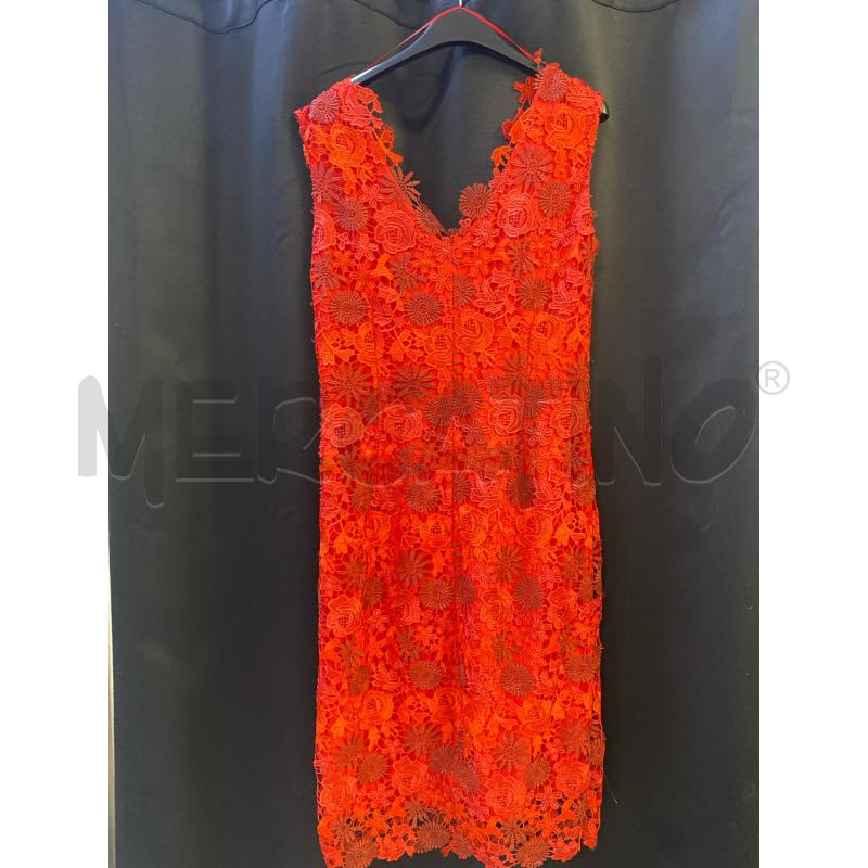 VESTITO DONNA DIANA GALLESI ROSSO RICAMO  | Mercatino dell'Usato Ciampino 3