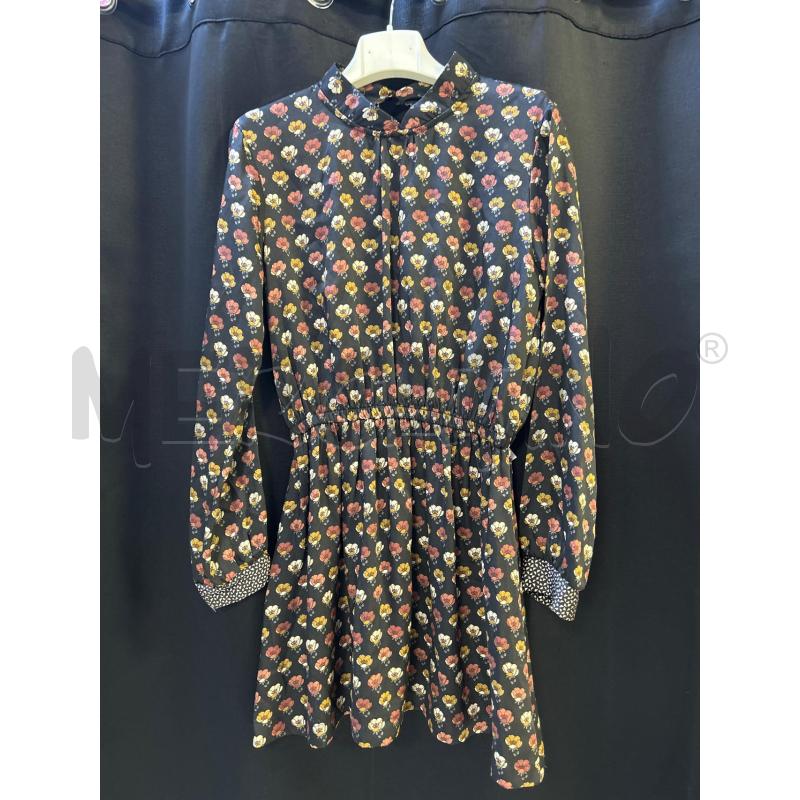 VESTITO DONNA DIXIE NERO FIORI MARR GIALLI | Mercatino dell'Usato Ciampino 1
