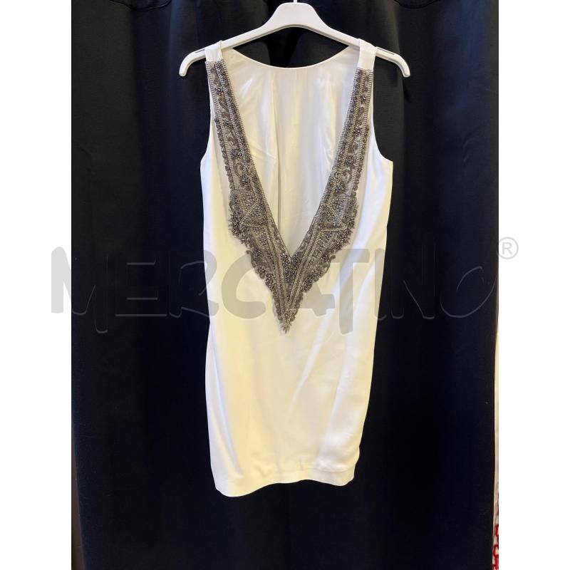 VESTITO DONNA DONDUP BIANCO DIETRO PAILL. GRIGIE E BRILL | Mercatino dell'Usato Ciampino 2