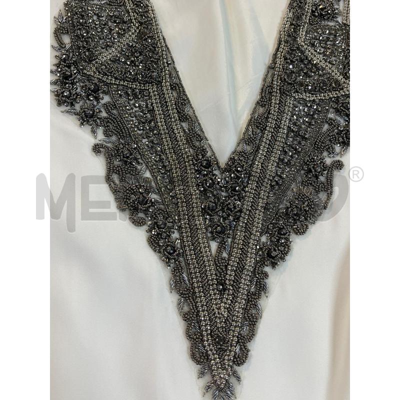 VESTITO DONNA DONDUP BIANCO DIETRO PAILL. GRIGIE E BRILL | Mercatino dell'Usato Ciampino 4