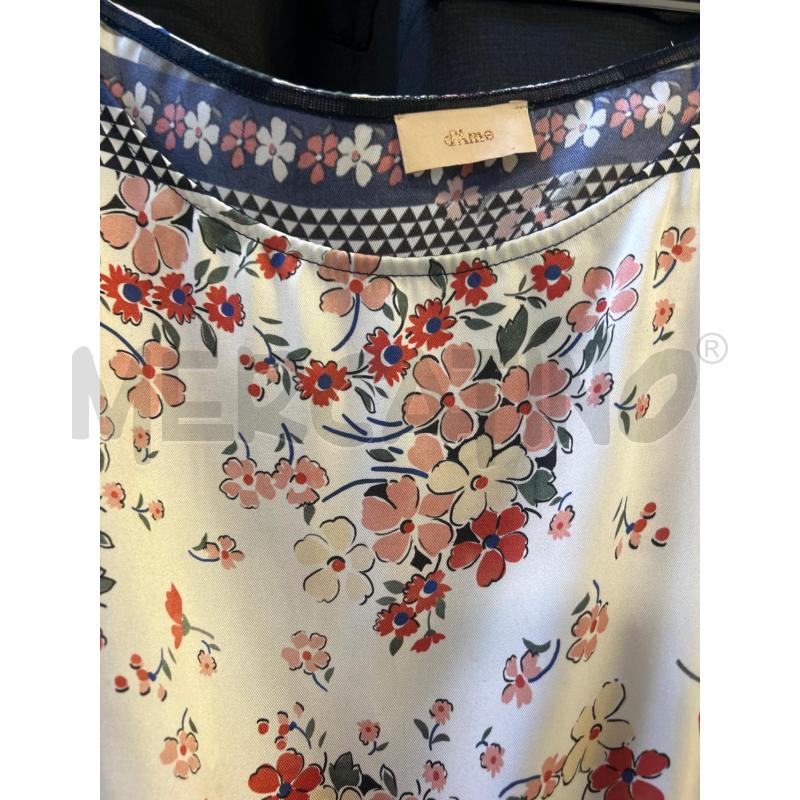 VESTITO DONNA D'AME COLORATO BEIGE ROSA BLU FIORI  | Mercatino dell'Usato Ciampino 2