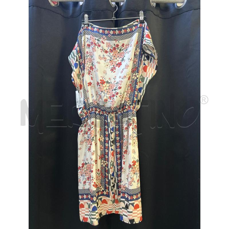 VESTITO DONNA D'AME COLORATO BEIGE ROSA BLU FIORI  | Mercatino dell'Usato Ciampino 3