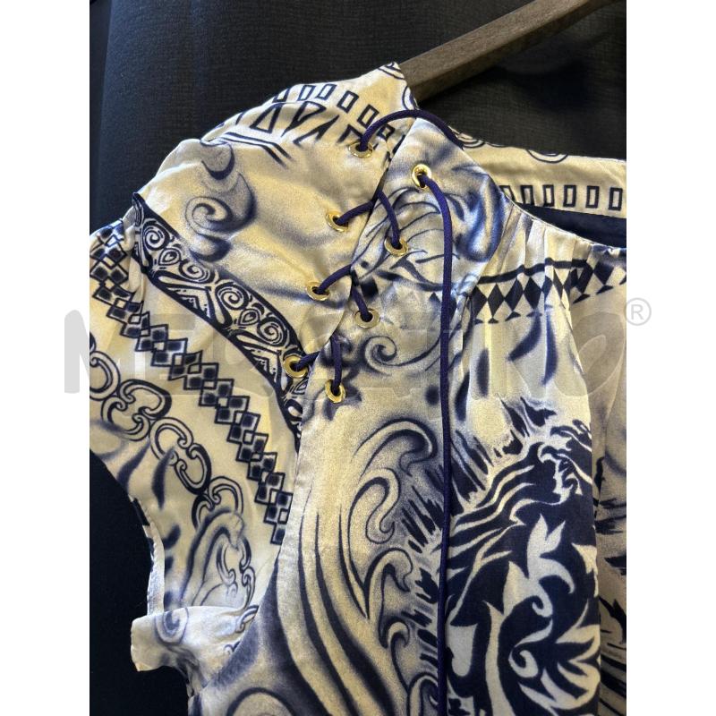 VESTITO DONNA ELISABETTA FRANCHI BEIGE BLU  | Mercatino dell'Usato Ciampino 2