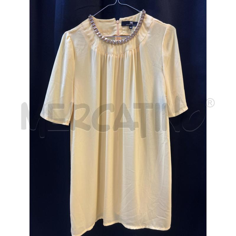 VESTITO DONNA ELISABETTA FRANCHI GIALLO CATENA COLLO | Mercatino dell'Usato Ciampino 1