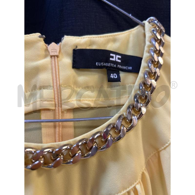 VESTITO DONNA ELISABETTA FRANCHI GIALLO CATENA COLLO | Mercatino dell'Usato Ciampino 2