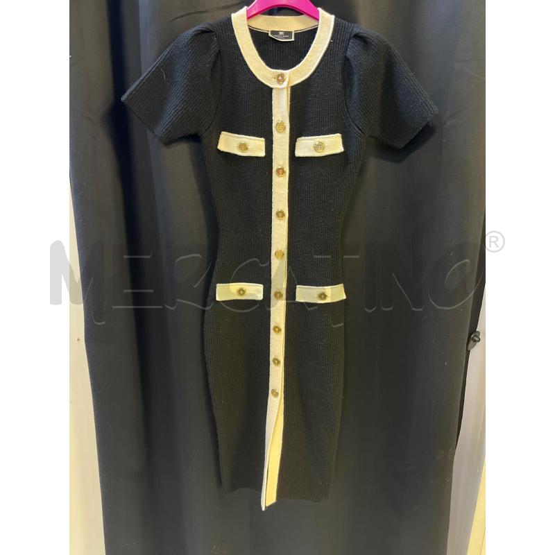 VESTITO DONNA ELISABETTA FRANCHI NERO RIF BIANCHI BOTT DOR | Mercatino dell'Usato Ciampino 1