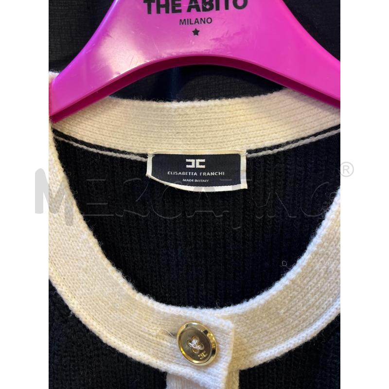 VESTITO DONNA ELISABETTA FRANCHI NERO RIF BIANCHI BOTT DOR | Mercatino dell'Usato Ciampino 2