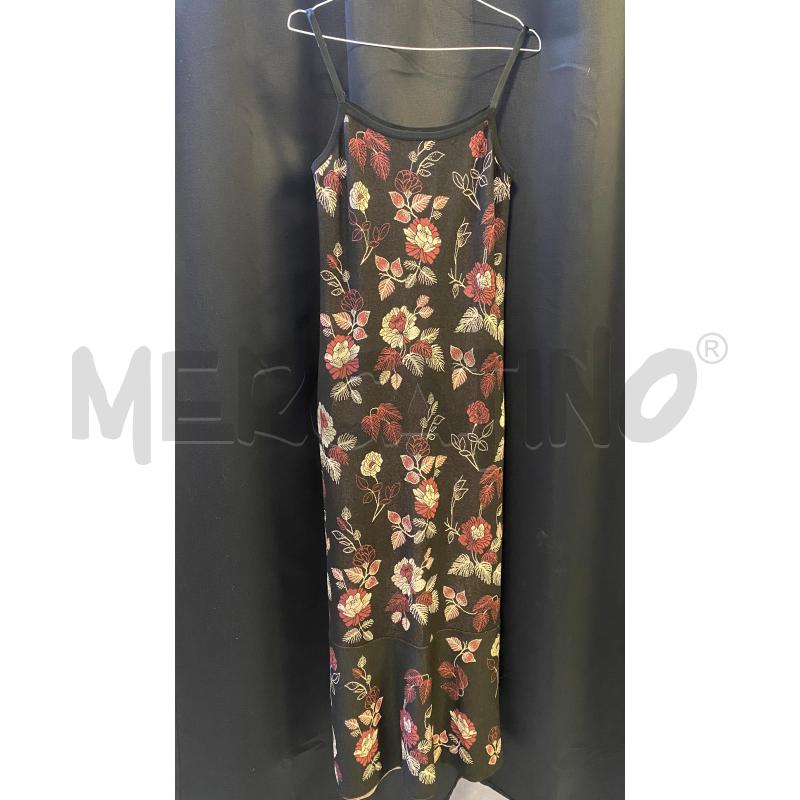 VESTITO DONNA FALCONERI LUNGO NERO FANATSIA ROSE | Mercatino dell'Usato Ciampino 2