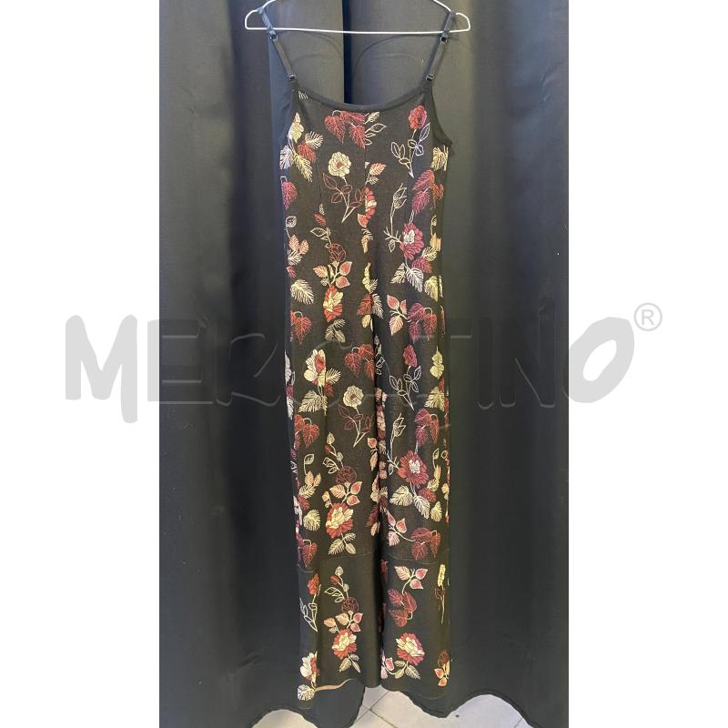 VESTITO DONNA FALCONERI LUNGO NERO FANATSIA ROSE | Mercatino dell'Usato Ciampino 4