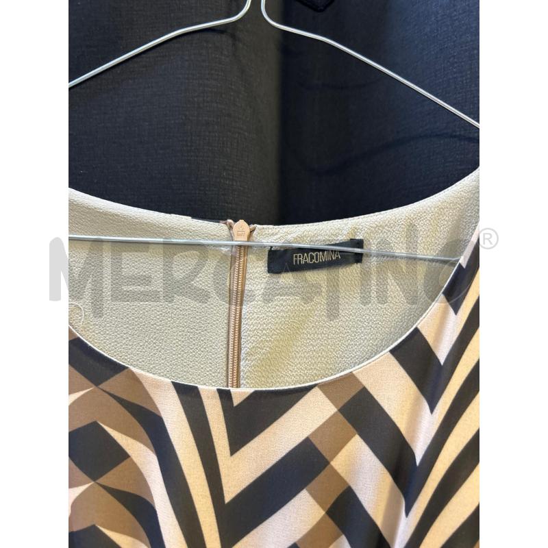 VESTITO DONNA FRACOMINA LUNGO NERO BEIGE E PIZZO | Mercatino dell'Usato Ciampino 2