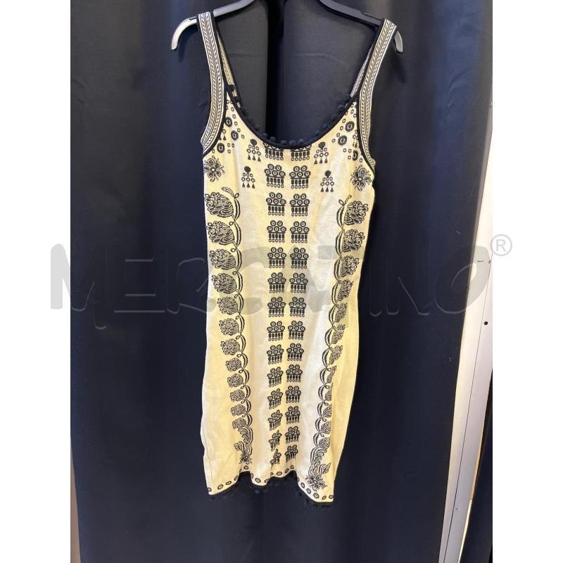 VESTITO DONNA FUZZI BEIGE FANT NERA | Mercatino dell'Usato Ciampino 1