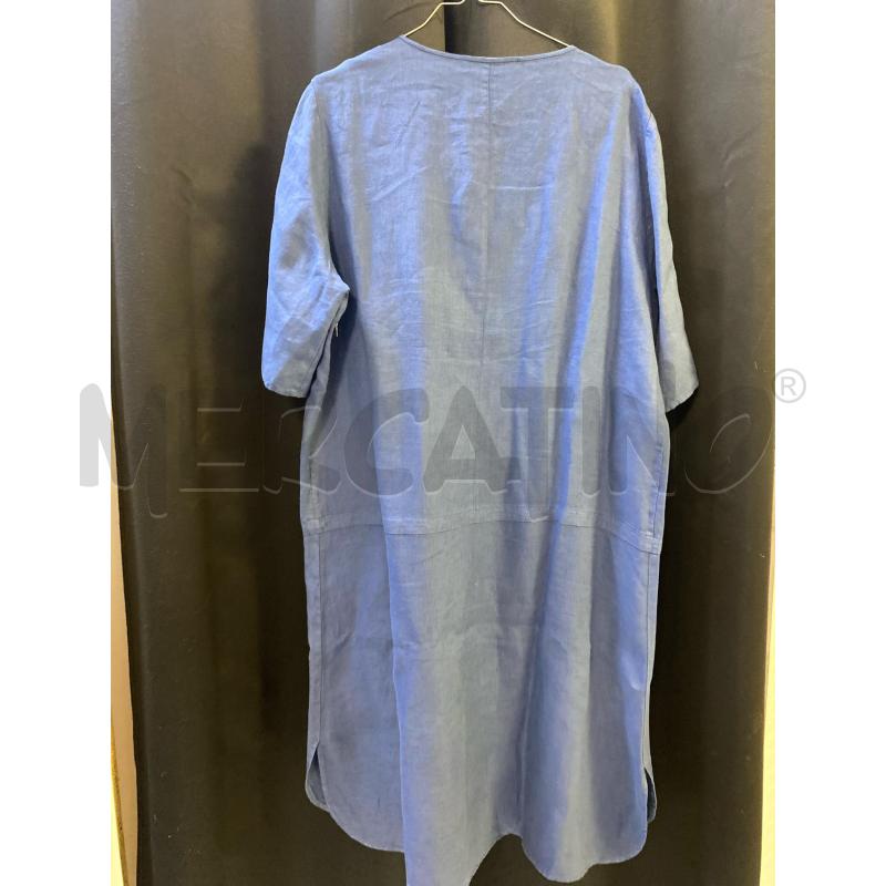 VESTITO DONNA GAIA BLU IN LINO | Mercatino dell'Usato Ciampino 3