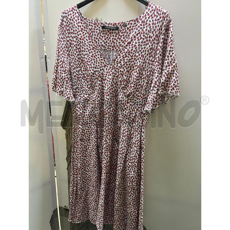 VESTITO DONNA GAUDI BIANCO CUORI ROSSI  | Mercatino dell'Usato Ciampino 1
