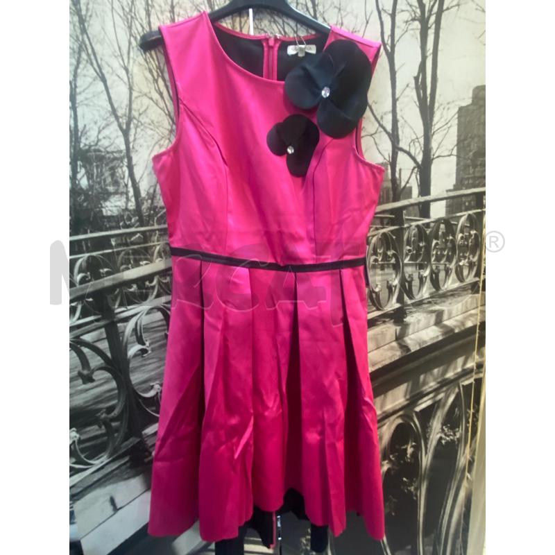 VESTITO DONNA GODDIVA FUCSIA FIOCCHI NERI NUOVO | Mercatino dell'Usato Ciampino 1