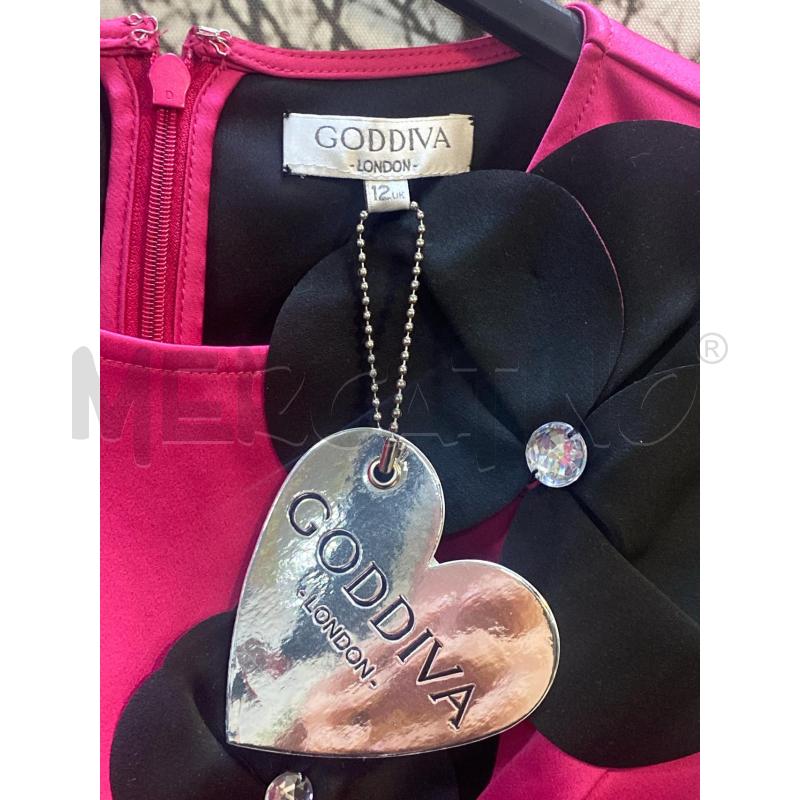 VESTITO DONNA GODDIVA FUCSIA FIOCCHI NERI NUOVO | Mercatino dell'Usato Ciampino 2