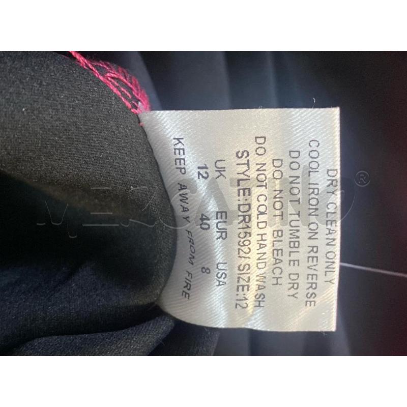 VESTITO DONNA GODDIVA FUCSIA FIOCCHI NERI NUOVO | Mercatino dell'Usato Ciampino 4