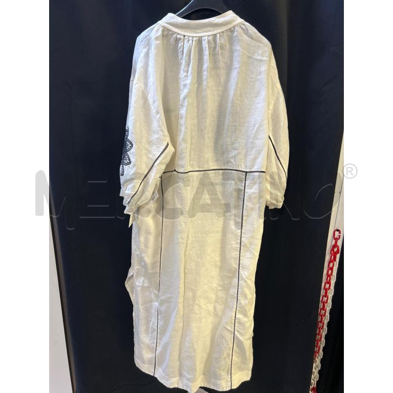 VESTITO DONNA GREEK ARCHAIC KORI NUOVO BEIGE RICAMI NERI  | Mercatino dell'Usato Ciampino 3
