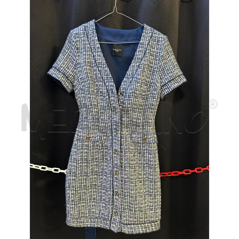 VESTITO DONNA GUESS MARCIANO BLU BIANCO  | Mercatino dell'Usato Ciampino 1
