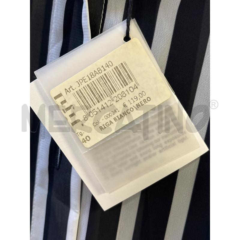 VESTITO DONNA JIJIL LUNGO STR NERE BIANCHE NUOVO A CAMICIA | Mercatino dell'Usato Ciampino 3