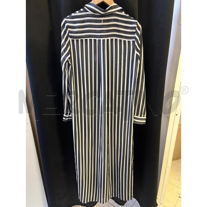 VESTITO DONNA JIJIL LUNGO STR NERE BIANCHE NUOVO A CAMICIA | Mercatino dell'Usato Ciampino 4