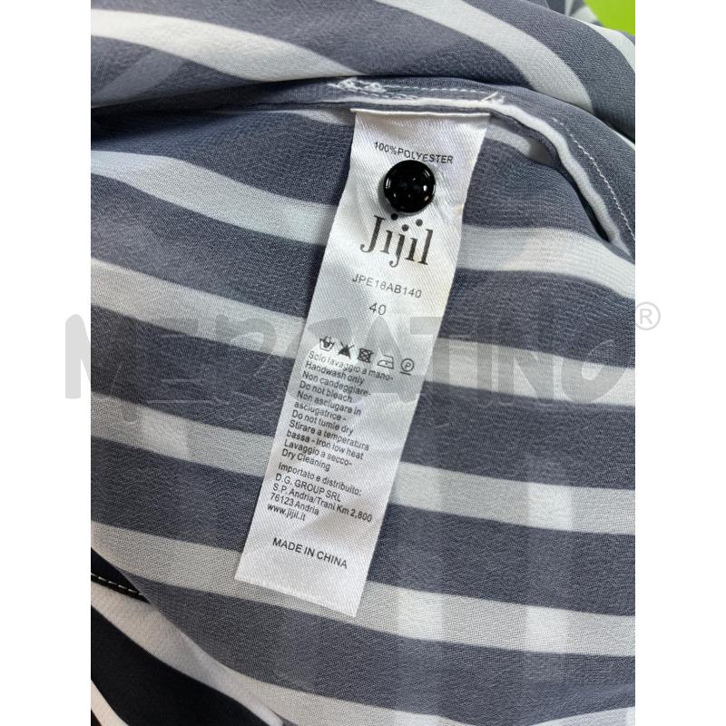 VESTITO DONNA JIJIL LUNGO STR NERE BIANCHE NUOVO A CAMICIA | Mercatino dell'Usato Ciampino 5