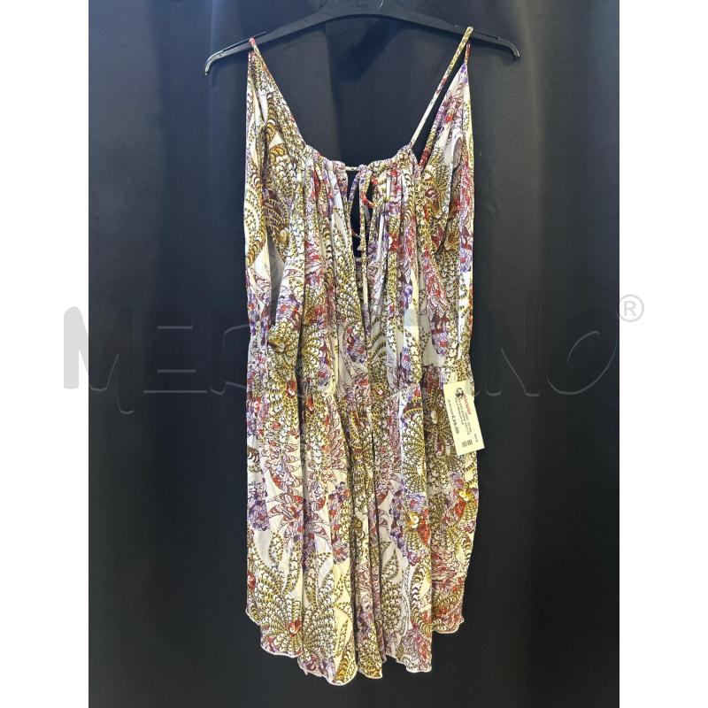 VESTITO DONNA JUST CAVALLI BIANCO GIALLO VIOLA FUCSIA FANTASIA | Mercatino dell'Usato Ciampino 1