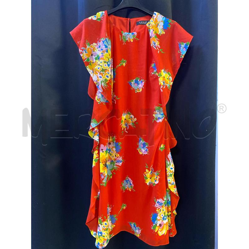 VESTITO DONNA LAUREN RALPH LAUREN ROSSO FIORI | Mercatino dell'Usato Ciampino 1